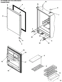 08 - Refrigerator Door parts for Gaggenau Refrigerator SK590-2 / PSK590200W0 from AppliancePartsPros.com
