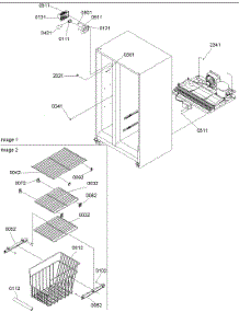 06 - Freezer Shelves And Lights parts for Amana Refrigerator SPD26VL / P1315210W L from AppliancePartsPros.com