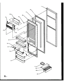 13 - Ref Door parts for Amana Refrigerator SQD25NB2W / P1162425W W from AppliancePartsPros.com