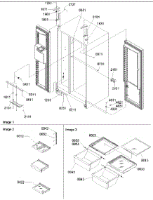 13 - Refrigerator / Freezer Lights And Hinges parts for Amana Refrigerator SQD26VW / P1315203W W from AppliancePartsPros.com