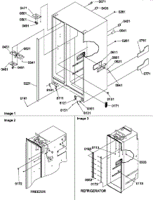 02 - Cabint Parts parts for Amana Refrigerator SRD25VPE / P1190326W E from AppliancePartsPros.com