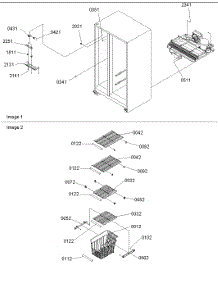 06 - Freezer Shelves And Lights parts for Amana Refrigerator SX23VW / P1315401W W from AppliancePartsPros.com