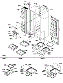 11 - Refri / Freez Shelves, Lights, & Hinges parts for Amana Refrigerator SXD25S2L / P1303504W L from AppliancePartsPros.com