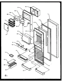 09 - Ref Door parts for Amana Refrigerator SZ25NW / P1162702W W from AppliancePartsPros.com