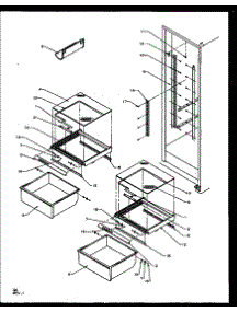 15 - Ref Shelving And Drawers parts for Amana Refrigerator SZD25NW / P1162403W W from AppliancePartsPros.com