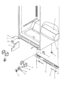 02 - Cabinet Bottom parts for Amana Refrigerator TR21S4E / P1196103W E from AppliancePartsPros.com