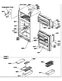 03 - Door, Hinges And Accessories parts for Amana Refrigerator TX21VL / P1301804W L from AppliancePartsPros.com