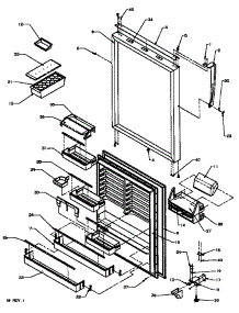 10 - Ref Door parts for Amana Refrigerator TX22R3W / P1181602W W from AppliancePartsPros.com