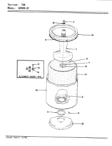 11 - Tub (Rev. E-G) parts for Magic Chef Washer W20HA2C from AppliancePartsPros.com