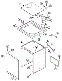 04 - Top parts for Admiral Washer W224LGV from AppliancePartsPros.com
