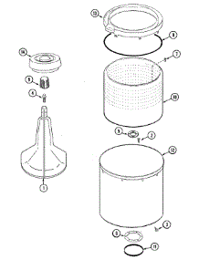 06 - Tub parts for Magic Chef Washer W229LV from AppliancePartsPros.com