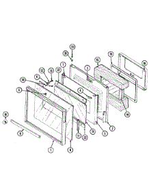 04 - Door parts for Jenn-Air Oven W2410B from AppliancePartsPros.com