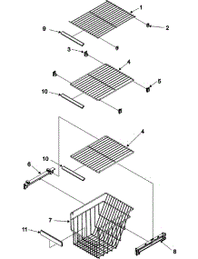 20 - Fz Shelf Series 50+ parts for Amana Refrigerator ASD2626HES from AppliancePartsPros.com