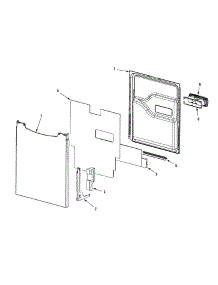 02 - Door parts for Samsung Dishwasher DB5710DT from AppliancePartsPros.com