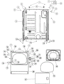 02 - Cabinet & Front Panel parts for Maytag Dryer MDE3706AYW from AppliancePartsPros.com