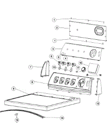 03 - Control Panel & Top parts for Maytag Dryer MDE4806AYW from AppliancePartsPros.com