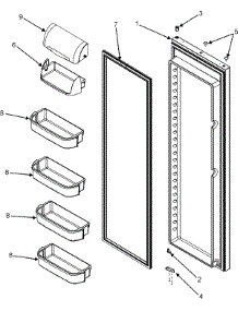 15 - Refrigerator Door parts for Maytag Refrigerator MSD2641KEW from AppliancePartsPros.com