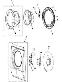 03 - Door parts for Samsung Washer WF316BAC/XAA from AppliancePartsPros.com