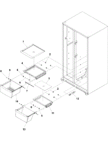 03 - Crisper Assy parts for Amana Refrigerator ASD2627KEB from AppliancePartsPros.com