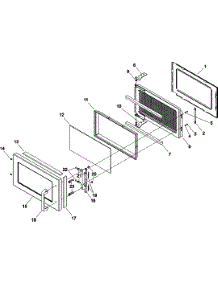 02 - Door parts for Amana Microwave HDC12A2 / P1331203M from AppliancePartsPros.com