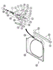 06 - Door Shroud & Door Latch Assembly parts for Maytag Washer MAH5500AWW from AppliancePartsPros.com
