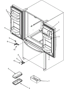 14 - Ref Dr Storage & Center Hinges parts for Maytag Refrigerator MFF2557HEB from AppliancePartsPros.com