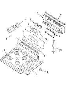 02 - Control Panel / Top Assembly parts for Maytag Range MGR6775BDB from AppliancePartsPros.com