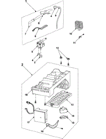 08 - Ice Maker parts for Samsung Refrigerator RS2630SH from AppliancePartsPros.com