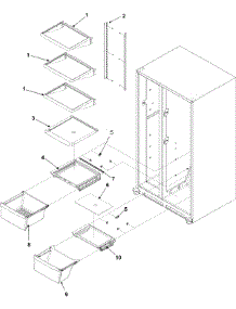 04 - Crisper Assy & Ref Shelf Series 50+ parts for Amana Refrigerator ASD2620HRQ from AppliancePartsPros.com