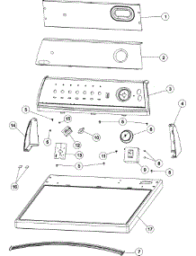 03 - Control Panel & Top parts for Maytag Dryer PDGT910AWW from AppliancePartsPros.com