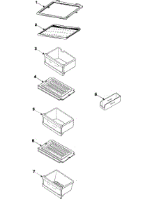 12 - Refrigerator Shelves parts for Samsung Refrigerator RS2544SL from AppliancePartsPros.com
