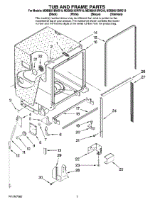 07 - Tub And Frame Parts parts for Maytag Dishwasher MDB8951BWW10 from AppliancePartsPros.com