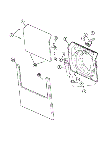 09 - Door & Front Panel (Washer) parts for Maytag Dryer MLE19PNDYW from AppliancePartsPros.com