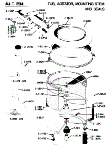 06 - Tub, Agitator, Mounting Stem & Seal parts for Maytag Washer LA25CME from AppliancePartsPros.com