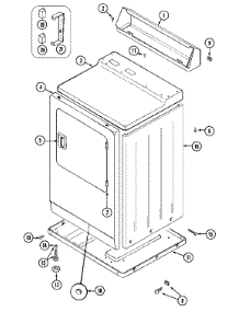 03 - Cabinet-Front parts for Maytag Dryer MDE10PSAGW from AppliancePartsPros.com