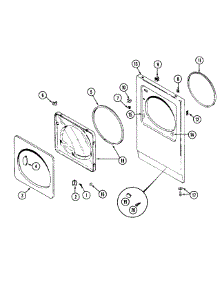 04 - Door parts for Maytag Dryer MDE13PDBDW from AppliancePartsPros.com