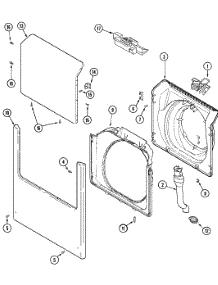 09 - Door, Shroud, Front Panel & Latch Assy parts for Maytag Washer MAH21PDAWW from AppliancePartsPros.com