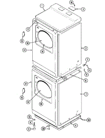 03 - Front parts for Maytag Dryer MDG13CSAGW from AppliancePartsPros.com