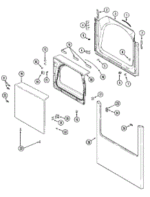 03 - Door parts for Maytag Dryer MDG16MNSAW from AppliancePartsPros.com