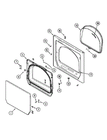 04 - Door (Upper) parts for Maytag Dryer MLE23MNAYW from AppliancePartsPros.com