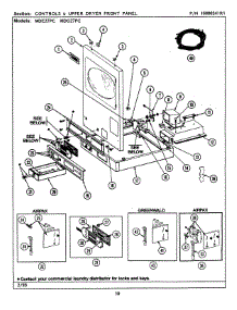 03 - Controls & Upper Dryer Front Panel parts for Maytag Dryer MDG27PCAAL from AppliancePartsPros.com