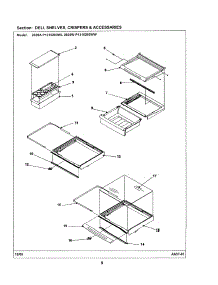 05 - Deli  /  Shelves  /  Crisper  /  Accessaries parts for Maytag Refrigerator 2699W from AppliancePartsPros.com