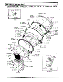 10 - Lint Screen, Tumbler (Front & Back) parts for Maytag Dryer LDG18CA from AppliancePartsPros.com