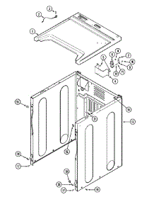 02 - Cabinet-Front parts for Maytag Dryer MDE16PRAGW from AppliancePartsPros.com