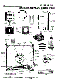 07 - Motor Mount, Base Frame & Centering Sprs parts for Maytag Washer A21CM from AppliancePartsPros.com