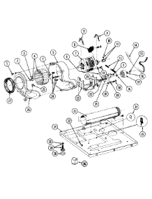 08 - Motor Drive, Blower & Base Frame parts for Maytag Dryer MDE26PCAEW from AppliancePartsPros.com