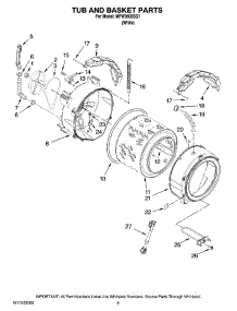 05 - Tub And Basket Parts parts for Maytag Washer MFW9600SQ1 from AppliancePartsPros.com