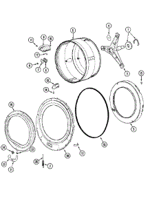 08 - Spinner Assy / Outer Tub Cover(Mah14pdaaq) parts for Maytag Washer MAH14PDAAQ from AppliancePartsPros.com