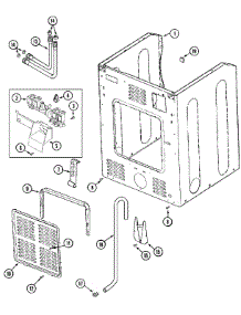 11 - Cabinet-Rear (Washer) parts for Maytag Dryer MLE19PRAYW from AppliancePartsPros.com