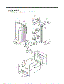 LFX25950SB / AWBCLGA LG Refrigerator Parts & Free Repair Help ...